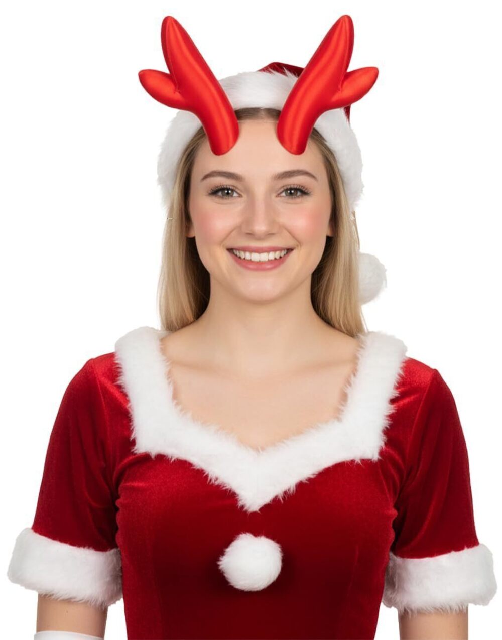 3812 Christmas Reindeer Antlers Headband, Lightweight Holiday Costume